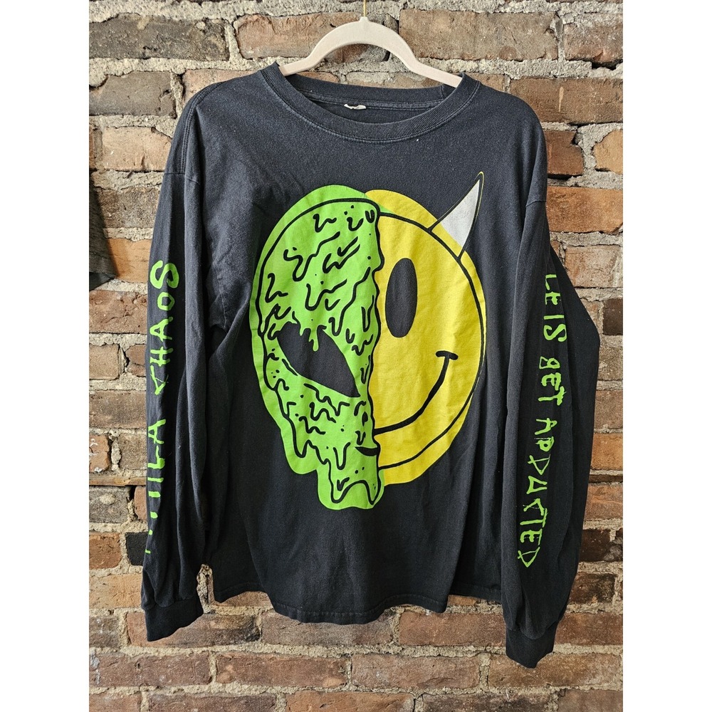 Attila Band Chaos Let's Get Abducted Black Long Sleeve T Shirt Medium